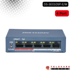 Hikvision DS-3E0105P-E/M(B) 4-Port Fast Ethernet Unmanaged POE Switch