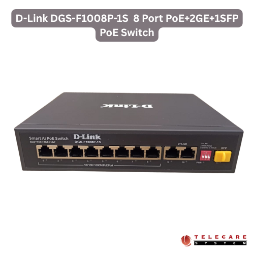 D-Link DGS-F1008P-1S 8 Port PoE+2GE+1SFP PoE Switch