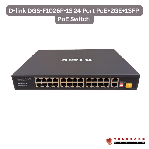 D-Link DGS-F1026P-1S 24 Port Gigabyte PoE+2GE+1SFP PoE Switch
