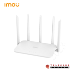 Imou HX21 dual-band Wi-Fi 6 router — white, 5 external antennas, front view